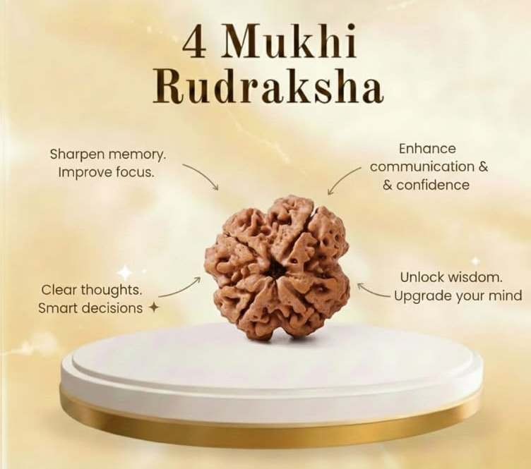4 Mukhi Rudraksha – Original Nepali Bead